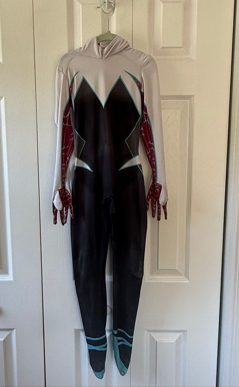 Halloween Marvel Spider Gwen Ghost Spider Kids Costume - Medium 6,7,8